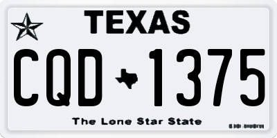 TX license plate CQD1375