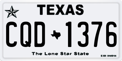 TX license plate CQD1376