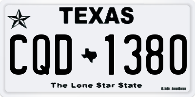 TX license plate CQD1380