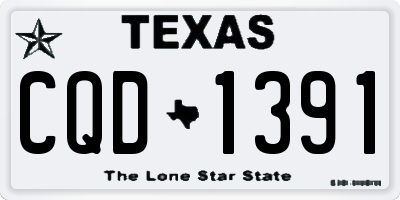 TX license plate CQD1391
