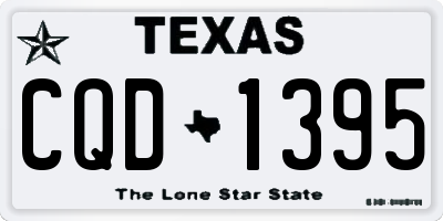 TX license plate CQD1395