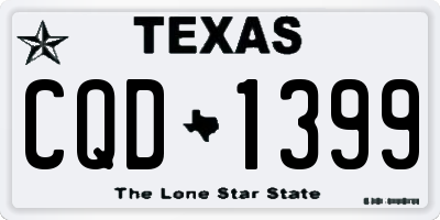 TX license plate CQD1399
