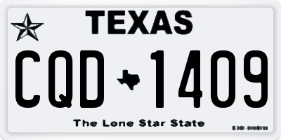 TX license plate CQD1409