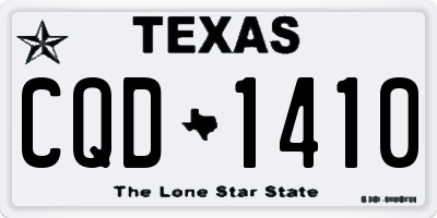 TX license plate CQD1410