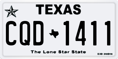 TX license plate CQD1411