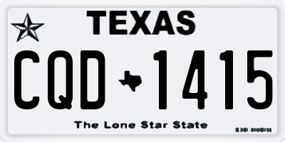 TX license plate CQD1415