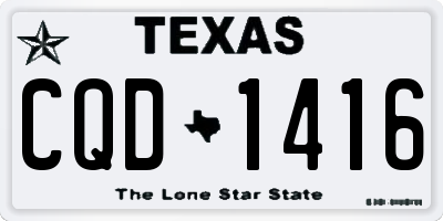 TX license plate CQD1416