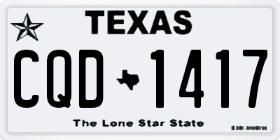 TX license plate CQD1417