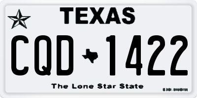 TX license plate CQD1422