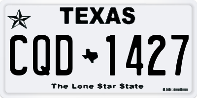 TX license plate CQD1427