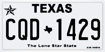 TX license plate CQD1429