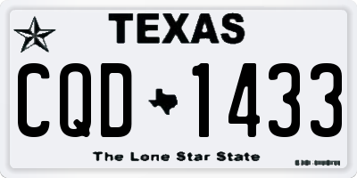 TX license plate CQD1433