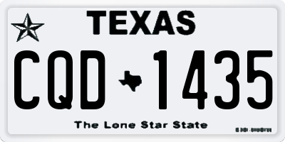 TX license plate CQD1435