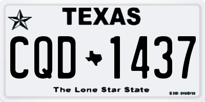 TX license plate CQD1437