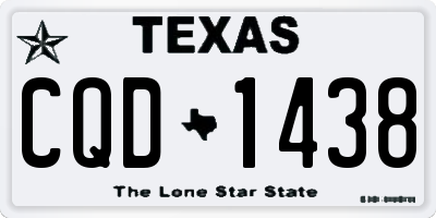 TX license plate CQD1438