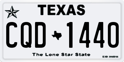 TX license plate CQD1440