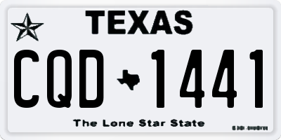 TX license plate CQD1441