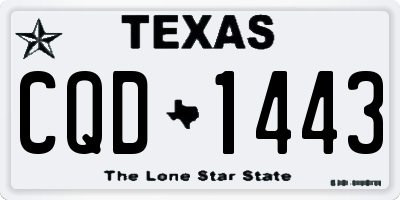 TX license plate CQD1443