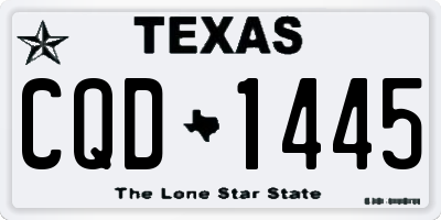 TX license plate CQD1445