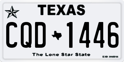 TX license plate CQD1446