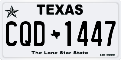 TX license plate CQD1447