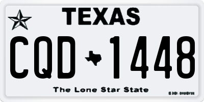 TX license plate CQD1448