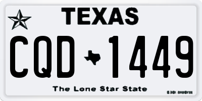TX license plate CQD1449