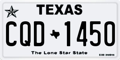 TX license plate CQD1450