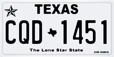TX license plate CQD1451