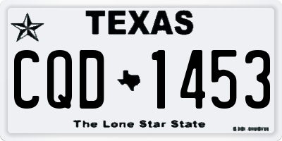 TX license plate CQD1453