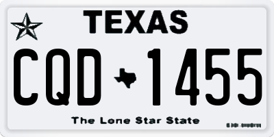 TX license plate CQD1455