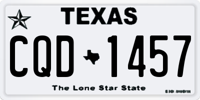 TX license plate CQD1457