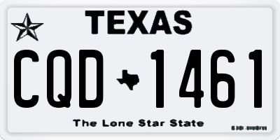 TX license plate CQD1461