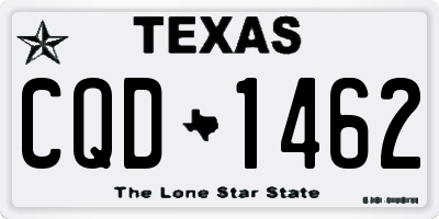 TX license plate CQD1462