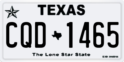 TX license plate CQD1465