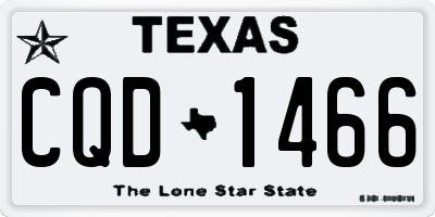 TX license plate CQD1466