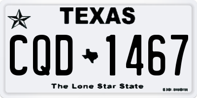 TX license plate CQD1467