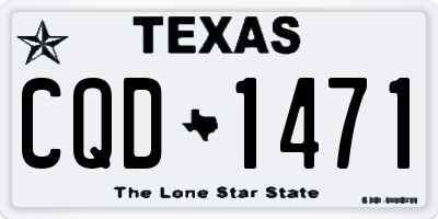 TX license plate CQD1471