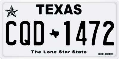 TX license plate CQD1472