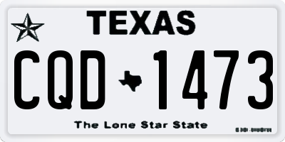 TX license plate CQD1473