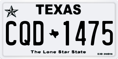 TX license plate CQD1475