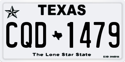 TX license plate CQD1479