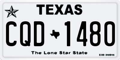 TX license plate CQD1480