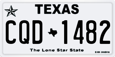TX license plate CQD1482