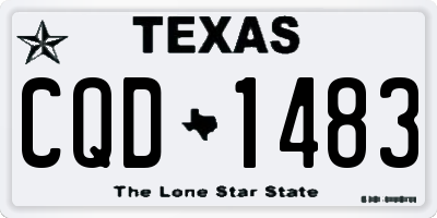 TX license plate CQD1483