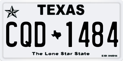 TX license plate CQD1484