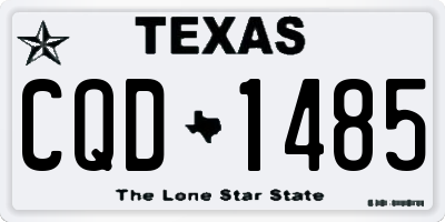 TX license plate CQD1485