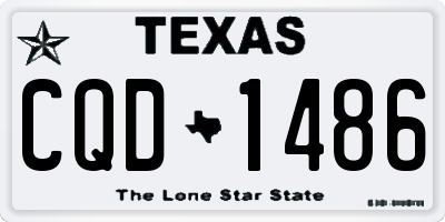 TX license plate CQD1486