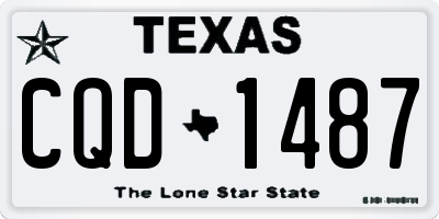 TX license plate CQD1487