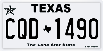 TX license plate CQD1490